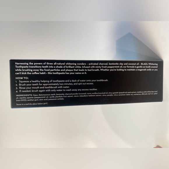 BLAQ Whitening Toothpaste (brand new, never opened, factory sealed) - Picture 5 of 8